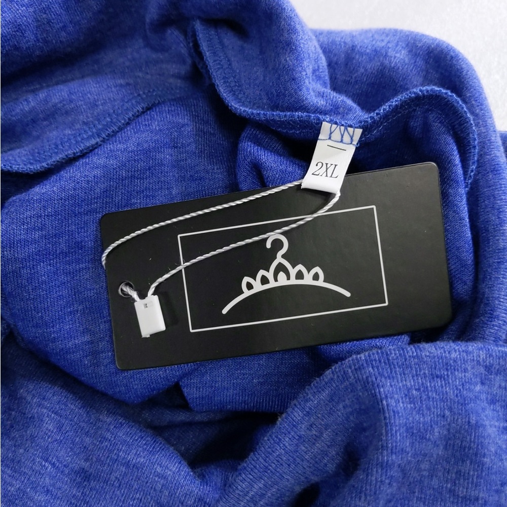 2x 👯♀️Host Pick⚡️Long Sleeve Button Cowl Neck Top - Picture 7 of 10